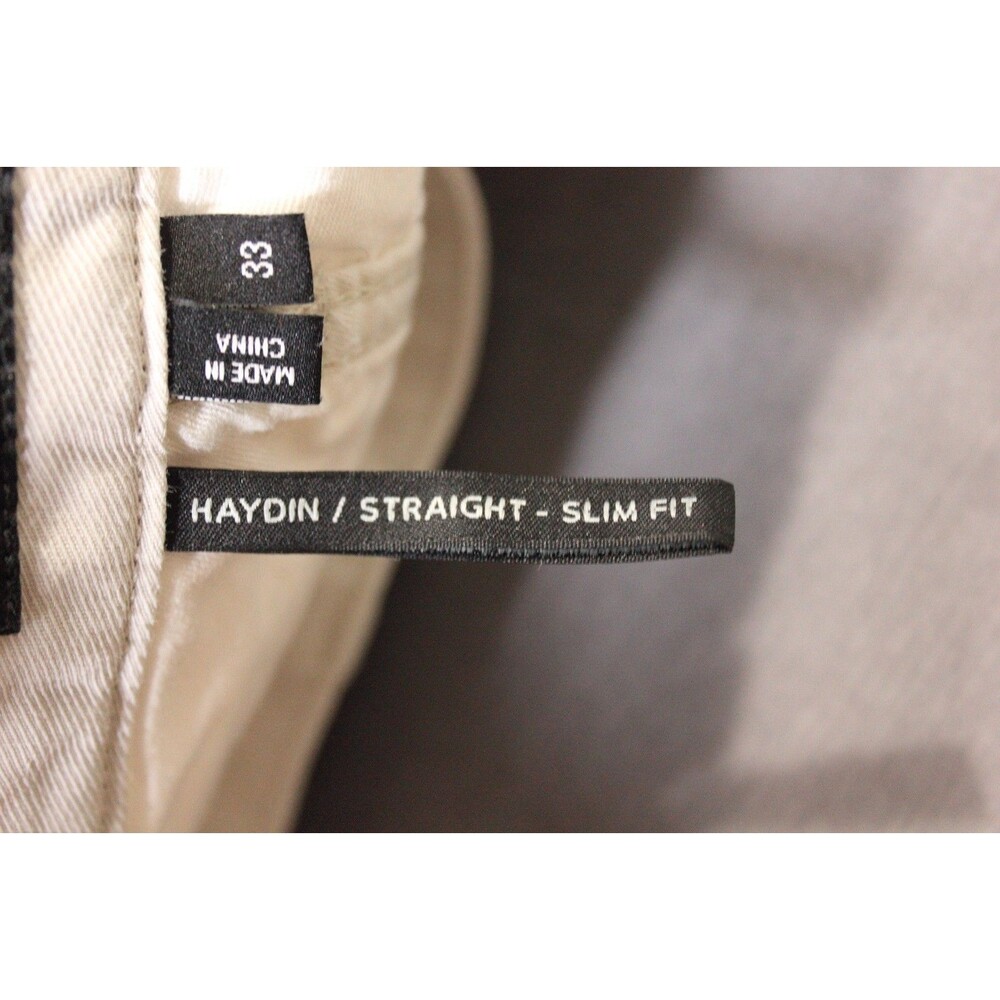 Theory Jeans Men's Haydin Straight Slim Fit Tan Solid 5-Pocket Linen Blend 33X30 - Picture 9 of 10